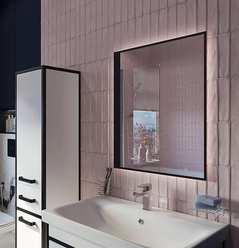 Зеркало DIWO Элиста 60 черное, с подсветкой, прямоугольное, инфракрасный выключатель, настенное 5435 543501 Зеркало DIWO Элиста 60 черное, с подсветкой, прямоугольное, инфракрасный выключатель, настенное 5435 543501