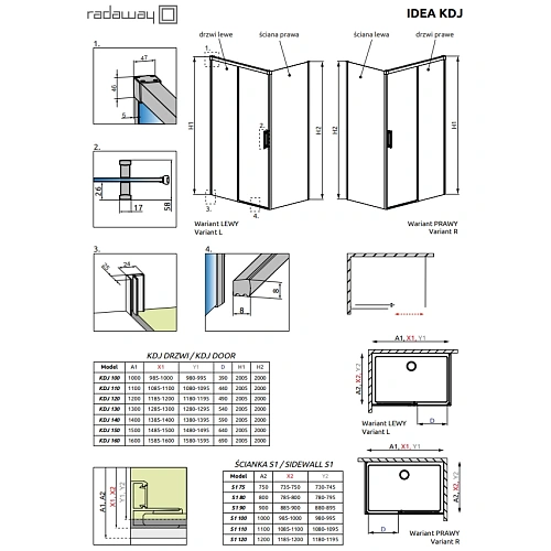Душевая дверь Radaway Idea 387046-01-01L 160 см L Душевая дверь Radaway Idea 387046-01-01L 160 см L