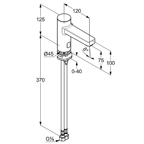 Смеситель для раковины Kludi ZENTA SL 3810005WR хром Смеситель для раковины Kludi ZENTA SL 3810005WR хром