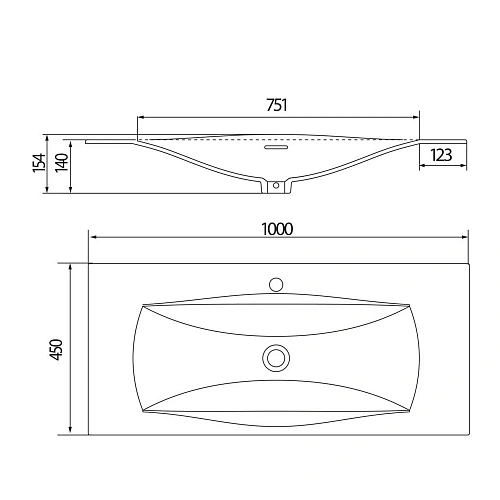 Раковина Aquaton Блент 100 1A708531BL010 Раковина Aquaton Блент 100 1A708531BL010