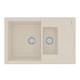 Кухонная мойка Lemark RAMZA 760 врезная из кварцгранита, с крылом, шампань 9910042 Кухонная мойка Lemark RAMZA 760 врезная из кварцгранита, с крылом, шампань 9910042