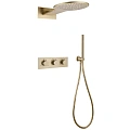 Душевая система ABBER Wasser Kreis AF8151G скрытого монтажа без излива, термостат, золото матовое Душевая система ABBER Wasser Kreis AF8151G скрытого монтажа без излива, термостат, золото матовое