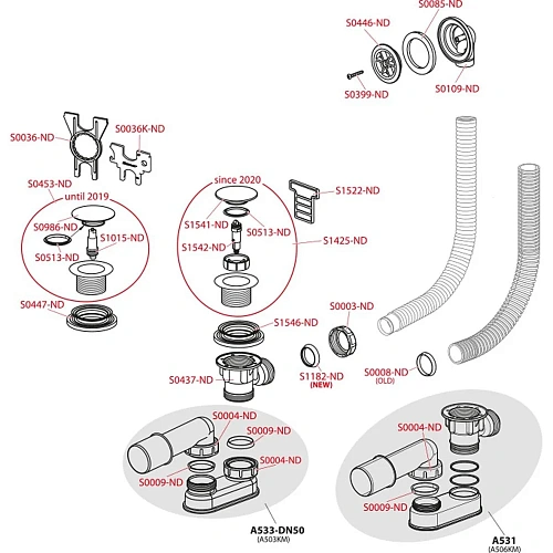 Сифон для поддона Alcaplast A506KM click/clack Сифон для поддона Alcaplast A506KM click/clack