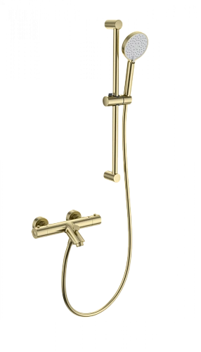 Смеситель для ванны Wonzon & Woghand с термостатом, брашированное золото (WW-C2002-A-BG) Смеситель для ванны Wonzon & Woghand с термостатом, брашированное золото (WW-C2002-A-BG)