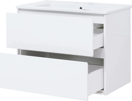 Тумба под раковину Aquanet Милан 85 белый глянец 00339967 подвесная Тумба под раковину Aquanet Милан 85 белый глянец 00339967 подвесная