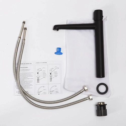 Смеситель для раковины BelBagno UNO UNO-LMC-NERO-W0 черный матовый Смеситель для раковины BelBagno UNO UNO-LMC-NERO-W0 черный матовый