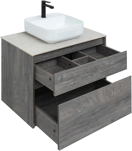 Тумба под раковину Aquanet Nova Lite 75 дуб рошелье (2 ящика) 00242273 Тумба под раковину Aquanet Nova Lite 75 дуб рошелье (2 ящика) 00242273