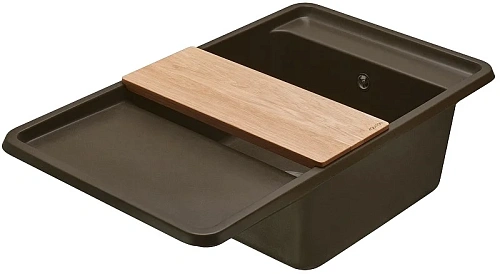 Кухонная мойка Aquaton Беллис 87 1A724832BS280 из литого мрамора, кофе Кухонная мойка Aquaton Беллис 87 1A724832BS280 из литого мрамора, кофе