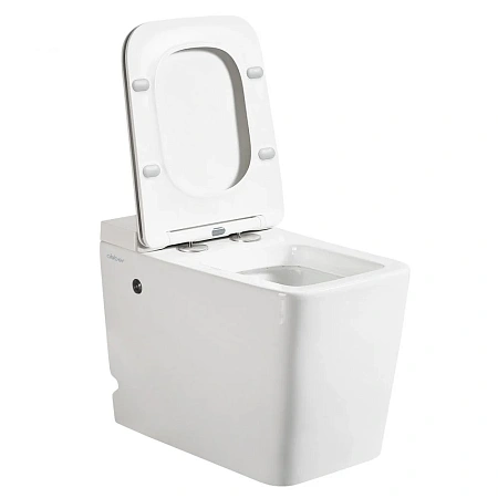 Унитаз приставной ABBER Rechteck AC1212P белый с импульсным смывом с крышкой микролифт Унитаз приставной ABBER Rechteck AC1212P белый с импульсным смывом с крышкой микролифт