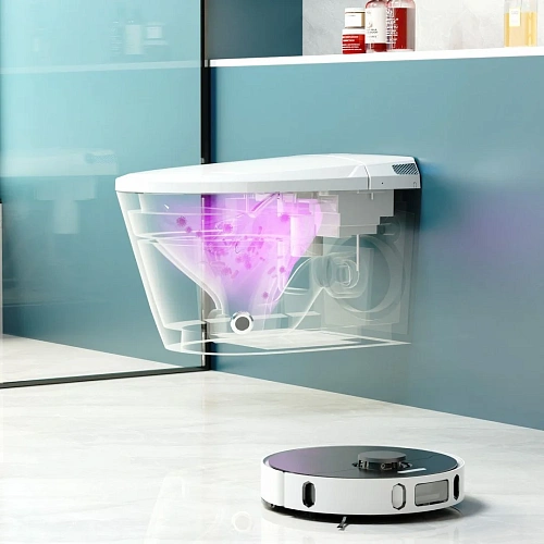 Унитаз SMART ABBER Bequem AC1119S с функией биде белый с крышкой микролифт Унитаз SMART ABBER Bequem AC1119S с функией биде белый с крышкой микролифт