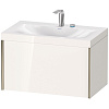 Картинка анонса товара «тумба с раковиной duravit xviu xv4610eb122c 80 см белый глянцевый»