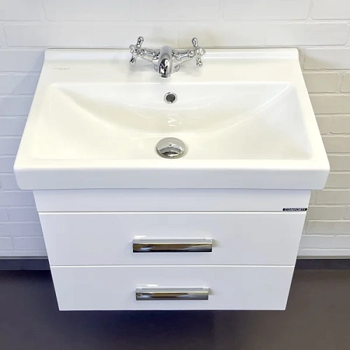 Тумба с раковиной Comforty Никосия 60П 00-00011161 белый глянец раковина Fest 60 Тумба с раковиной Comforty Никосия 60П 00-00011161 белый глянец раковина Fest 60