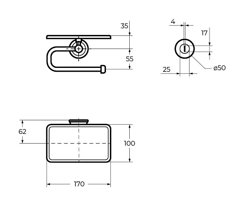 Держатель туалетной бумаги CEZARES CZR-F-8989-BORO1 брашированное золото Держатель туалетной бумаги CEZARES CZR-F-8989-BORO1 брашированное золото