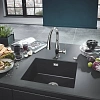 Кухонная мойка GROHE K700U с одной чашей, 533 x 457 мм, черный гранит (31654AP0) Кухонная мойка GROHE K700U с одной чашей, 533 x 457 мм, черный гранит (31654AP0)