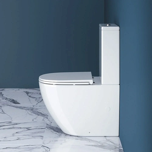 Унитаз напольный BelBagno SFERA-R BB2141CPR/BB870SC безободковый с сиденьем Унитаз напольный BelBagno SFERA-R BB2141CPR/BB870SC безободковый с сиденьем