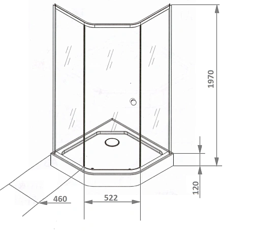 Душевой уголок Parly ZEР91FR с поддоном 90х90х197 Душевой уголок Parly ZEР91FR с поддоном 90х90х197
