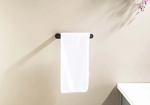 Полотенцедержатель Aquatek ЛИРА AQ4419MB черный матовый Полотенцедержатель Aquatek ЛИРА AQ4419MB черный матовый