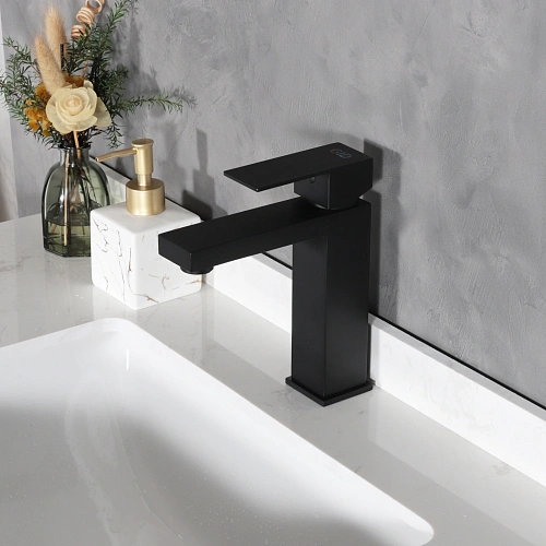 Смеситель для раковины Gid Anchel SS979-BM-K SS979BMK черный матовый Смеситель для раковины Gid Anchel SS979-BM-K SS979BMK черный матовый