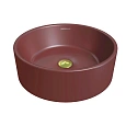 Раковина GROSSMAN Color GR-3013VIM (410x410x150) бордовая матовая Раковина GROSSMAN Color GR-3013VIM (410x410x150) бордовая матовая