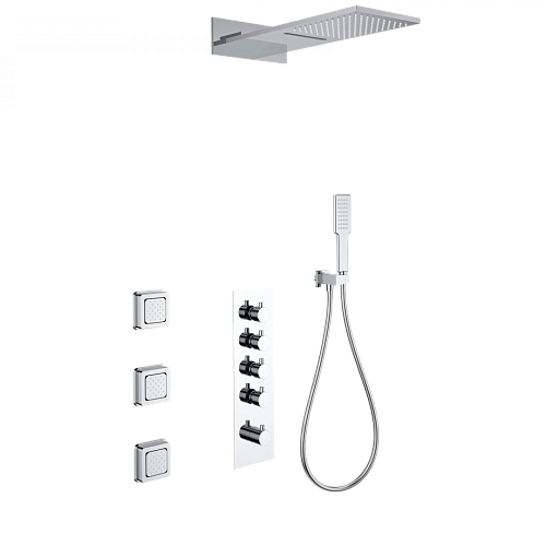 Душевая система Wonzon & Woghand с термостатом, встраиваемая, хром (WW-D4100-A-CR) Душевая система Wonzon & Woghand с термостатом, встраиваемая, хром (WW-D4100-A-CR)