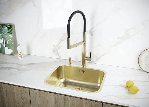 Кухонная мойка Paulmark VELLO 53 UN VE53-LG, светлое золото, 533х433мм Кухонная мойка Paulmark VELLO 53 UN VE53-LG, светлое золото, 533х433мм