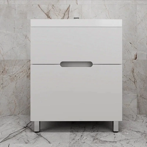 Тумба под раковину Style Line Матис 70 см ЛС-00002442 напольная, белый матовый Тумба под раковину Style Line Матис 70 см ЛС-00002442 напольная, белый матовый