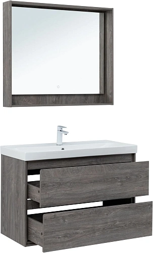 Тумба под раковину Aquanet Милан 100 дуб рошелье 00336375 подвесная Тумба под раковину Aquanet Милан 100 дуб рошелье 00336375 подвесная