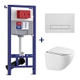 Комплект инсталляции Lemark PENEDA EXPERT с клавишей смыва BIT хром глянец и унитазом GLAZER Торнадо белый глянец 100121431 Комплект инсталляции Lemark PENEDA EXPERT с клавишей смыва BIT хром глянец и унитазом GLAZER Торнадо белый глянец 100121431