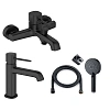 Комплект смесителей Orange Karl M05-311b черный Комплект смесителей Orange Karl M05-311b черный