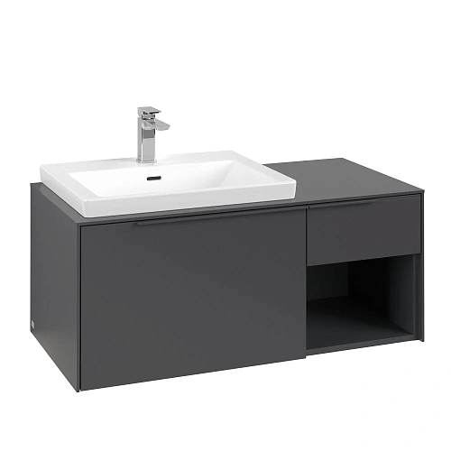 Тумба под раковину Villeroy & Boch Subway 3.0 с подсветкой Graphite / Graphite C572L2VR Тумба под раковину Villeroy & Boch Subway 3.0 с подсветкой Graphite / Graphite C572L2VR