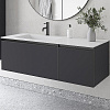 Картинка анонса товара «тумба под раковину armadi art quatro 2 120см (80+40) anthracite профиль anthracite 790-m2-120-a-a антрацит»