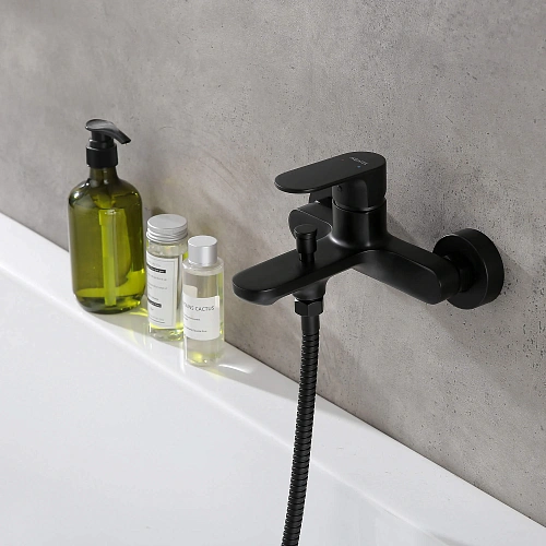 Смеситель для ванны Aquatek АЛЬФА AQ1940MB матовый черный Смеситель для ванны Aquatek АЛЬФА AQ1940MB матовый черный