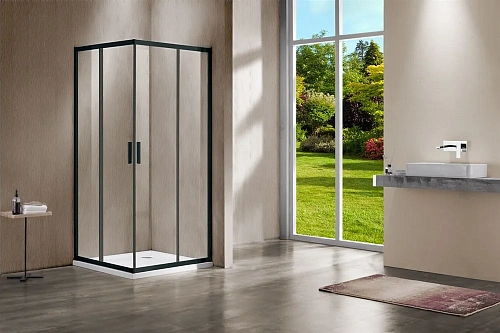 Душевой уголок Vincea Garda VSS-1G1011CLB, 1100x1000, черный, стекло прозрачное Душевой уголок Vincea Garda VSS-1G1011CLB, 1100x1000, черный, стекло прозрачное