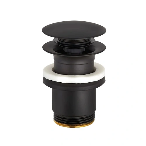 Донный клапан Kludi PUSH-OPEN, черный матовый 1042639-00 Донный клапан Kludi PUSH-OPEN, черный матовый 1042639-00