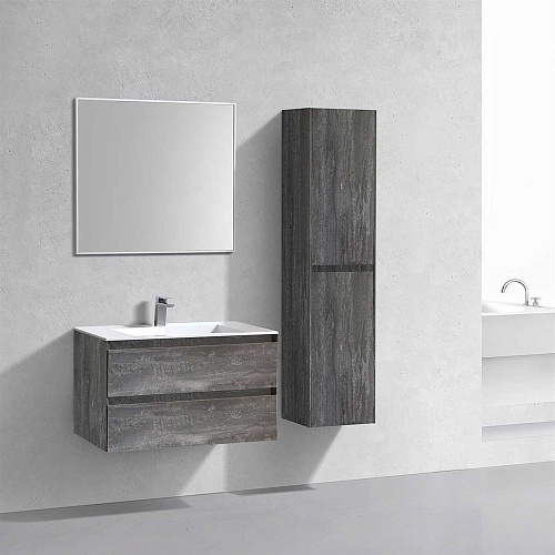 Тумба под раковину Vincea Luka 800 подвесная, 2 выкатных ящика soft-close, G.Stone VMC-2L800GS Тумба под раковину Vincea Luka 800 подвесная, 2 выкатных ящика soft-close, G.Stone VMC-2L800GS