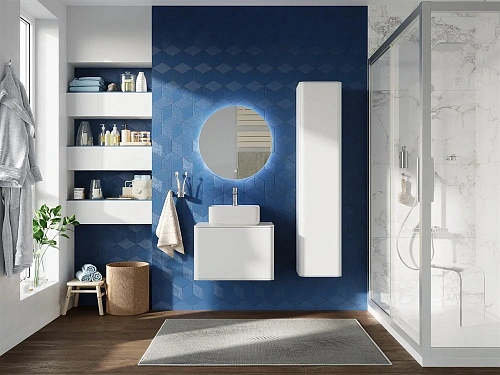 Комплект мебели STWORKI Ноттвиль 60 белая, без выреза под смеситель, подвесная, российская (гарнитур 444524 Комплект мебели STWORKI Ноттвиль 60 белая, без выреза под смеситель, подвесная, российская (гарнитур 444524