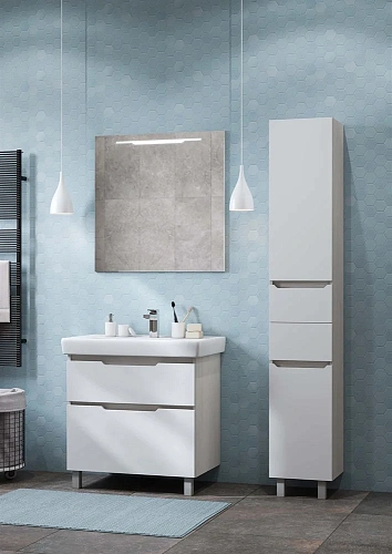 Тумба под раковину Aquaton Дакота 80 белая, выбеленное дерево 1A202901DAAY0 Тумба под раковину Aquaton Дакота 80 белая, выбеленное дерево 1A202901DAAY0