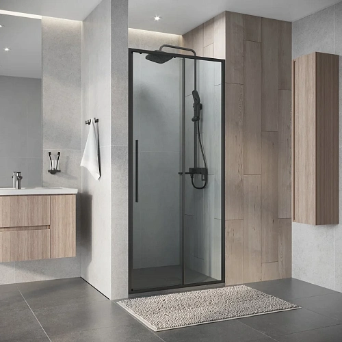 Душевая дверь Niagara Nova NG-34-10AGR (100х195) раздвижная, графит, стекло прозрачное Душевая дверь Niagara Nova NG-34-10AGR (100х195) раздвижная, графит, стекло прозрачное