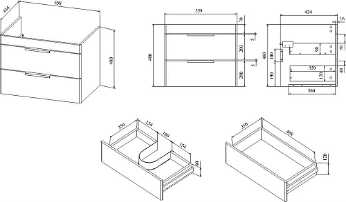Тумба с раковиной STWORKI Копенгаген 60 белая, с раковиной STWORKI Moduo 55 Leaf 584887 Тумба с раковиной STWORKI Копенгаген 60 белая, с раковиной STWORKI Moduo 55 Leaf 584887