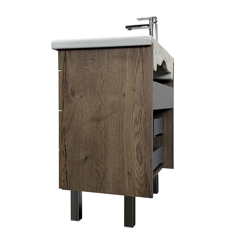 Тумба с раковиной Comforty Никосия 70Н 00-00008854 дуб темный раковина Como 70 Тумба с раковиной Comforty Никосия 70Н 00-00008854 дуб темный раковина Como 70