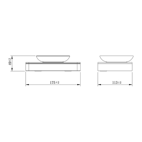 Мыльница Lemark GLASS LINE с держателем, хром/белое стекло 9741037 Мыльница Lemark GLASS LINE с держателем, хром/белое стекло 9741037