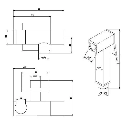 Гигиенический душ CEZARES CZR-L-DIF-02 Гигиенический душ CEZARES CZR-L-DIF-02