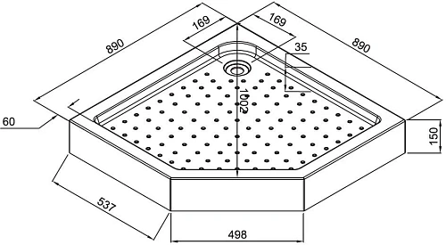 Душевой поддон Aquanet Pleasure Evo 90x90 E90-P-90x90-TRAY Душевой поддон Aquanet Pleasure Evo 90x90 E90-P-90x90-TRAY