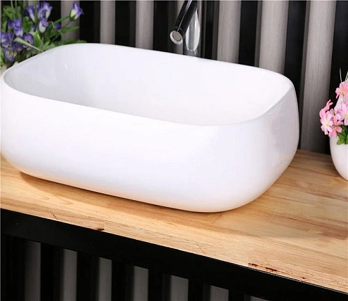 Раковина CeramaLux 9243 накладная, белый Раковина CeramaLux 9243 накладная, белый