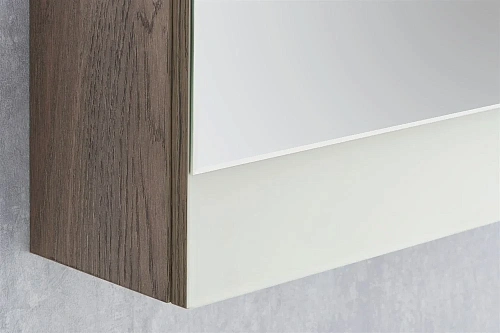 Зеркальный шкаф Aquaton Эмма белый, дуб наварра 1A221802EAD80 Зеркальный шкаф Aquaton Эмма белый, дуб наварра 1A221802EAD80