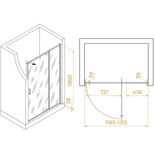 Душевая дверь RGW Passage PA-008 1200 мм Easy Clean хром 350800813-11 Душевая дверь RGW Passage PA-008 1200 мм Easy Clean хром 350800813-11