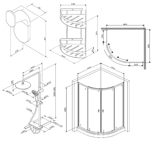 Душевой уголок AM.PM X-Joy 90x90 WK88DH Душевой уголок AM.PM X-Joy 90x90 WK88DH