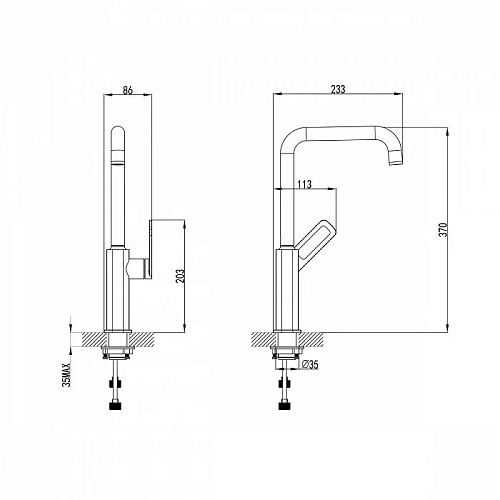 Смеситель для кухни IDDIS Slide черный (SLIBL00i05) Смеситель для кухни IDDIS Slide черный (SLIBL00i05)