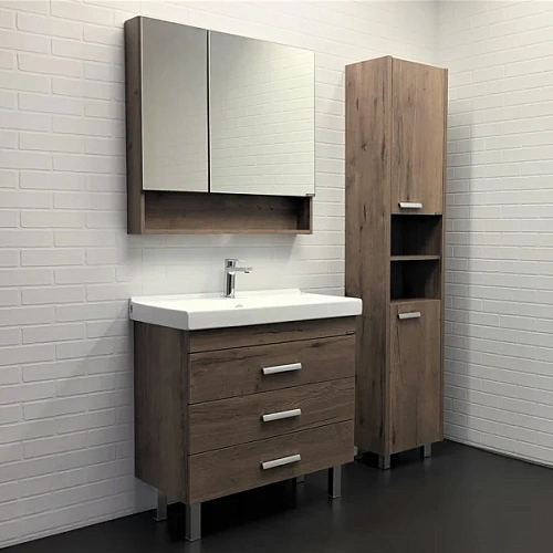 Тумба с раковиной Comforty Никосия-80Н 00-00007621 дуб темный раковина Fest 80 Тумба с раковиной Comforty Никосия-80Н 00-00007621 дуб темный раковина Fest 80