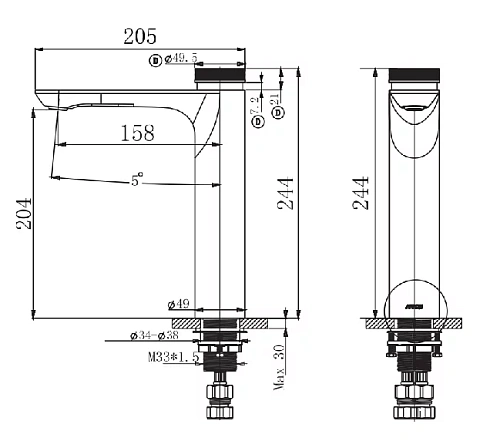 Смеситель для раковины ARROW AMP11872-1ACP, хром Смеситель для раковины ARROW AMP11872-1ACP, хром